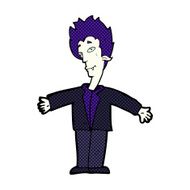 comic cartoon happy vampire