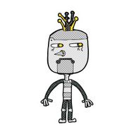 funny comic cartoon robot N4