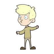 comic cartoon curious boy N2