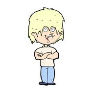 comic cartoon happy man N12
