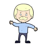 comic cartoon dad waving