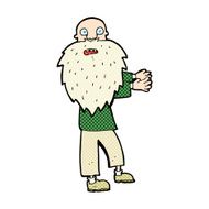 comic cartoon bearded old man