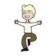 comic cartoon excited boy N4