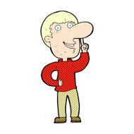 comic cartoon man with idea N4