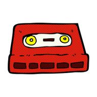 comic cartoon cassette tape