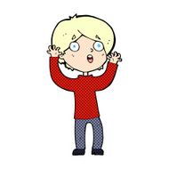 comic cartoon frightened man N4