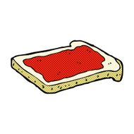 comic cartoon jam on toast