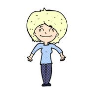 comic cartoon woman shrugging shoulders N28