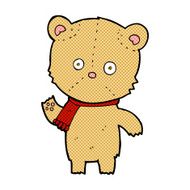 comic cartoon waving teddy bear N9