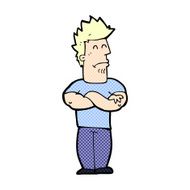 comic cartoon sulking man