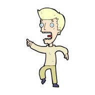 comic cartoon terrified man N12