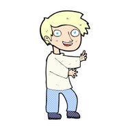 comic cartoon excited boy N5