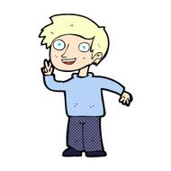 comic cartoon boy posing for photo