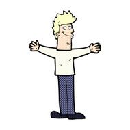 comic cartoon happy man N18