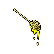 comic cartoon honey stick