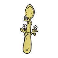 comic cartoon wooden spoon
