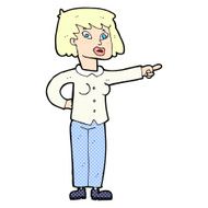 comic cartoon woman pointing N11