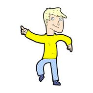 comic cartoon happy man pointing N5