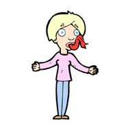 comic cartoon woman telling lies