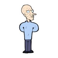 comic cartoon evil bald man