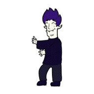 comic cartoon excited vampire