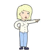 comic cartoon woman pointing N12