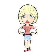 comic cartoon worried woman N4