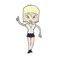 comic cartoon woman making point