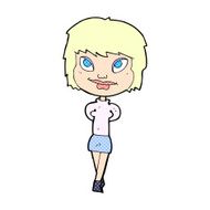 comic cartoon happy woman N14