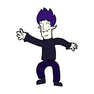 comic cartoon happy vampire man N2