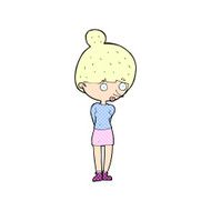 comic cartoon woman staring N2