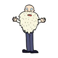 comic cartoon bearded old man N2