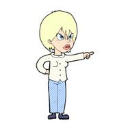 comic cartoon woman accusing
