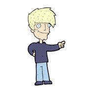 comic cartoon man pointing N7