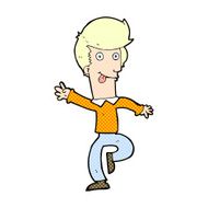 comic cartoon man dancing
