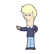comic cartoon man pointing N8
