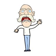 comic cartoon angry old man N7