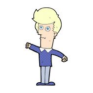 comic cartoon man punching