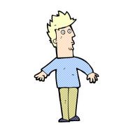 comic cartoon surprised man N10