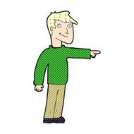 comic cartoon man pointing N9
