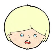 comic cartoon unhappy boy N2