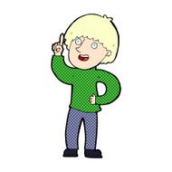 comic cartoon man with idea N8