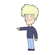 comic cartoon happy man pointing N6