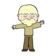 comic cartoon happy man with beard N3