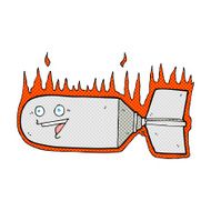 comic cartoon falling bomb