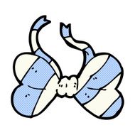 comic cartoon striped bow tie