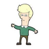 comic cartoon waving man N2