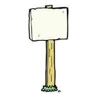 comic cartoon sign post N6