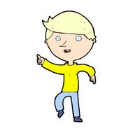 comic cartoon happy pointing