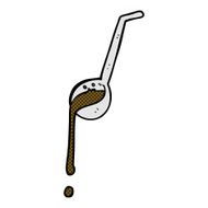comic cartoon ladle full of gravy